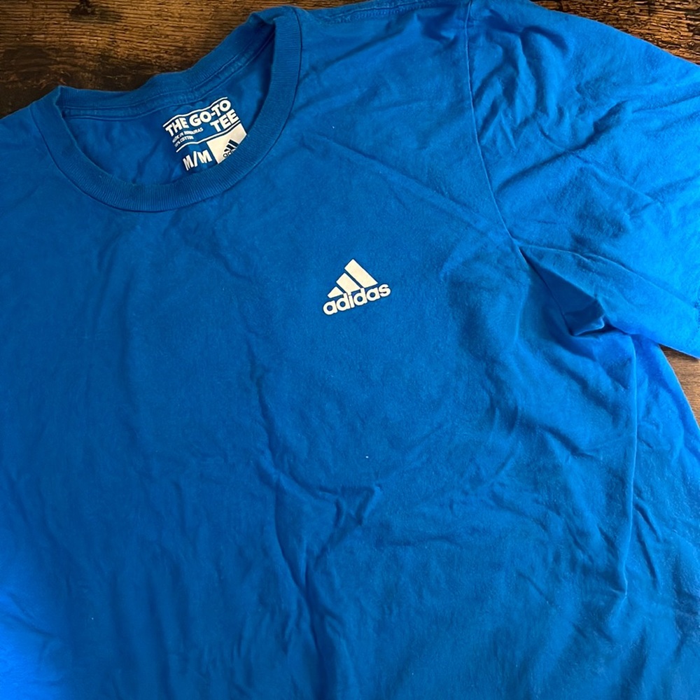 Blue adidas logo t shirt
